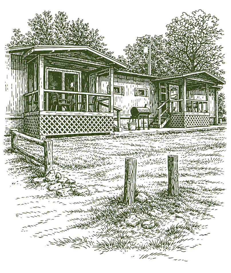 Illustration of the exterior of Cabins 4 and 5