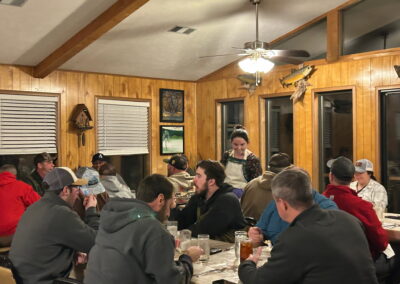 Morgan Serving Steak Dinner at White Hole Resort