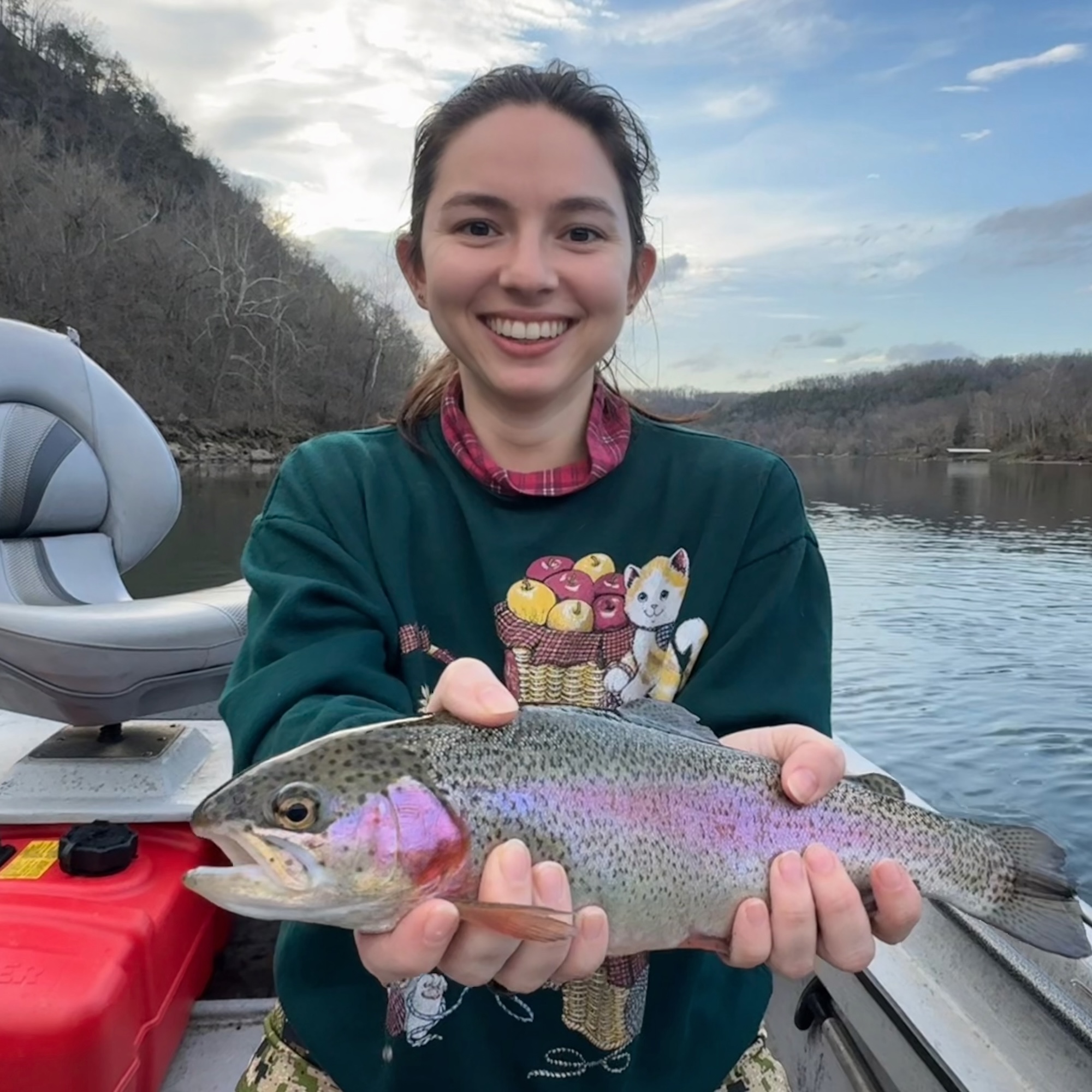 Morgan with a Rainbow Trout