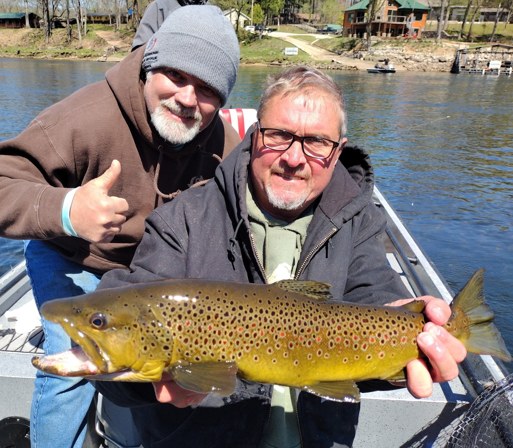 White Hole Resort Guest with Brown Trout